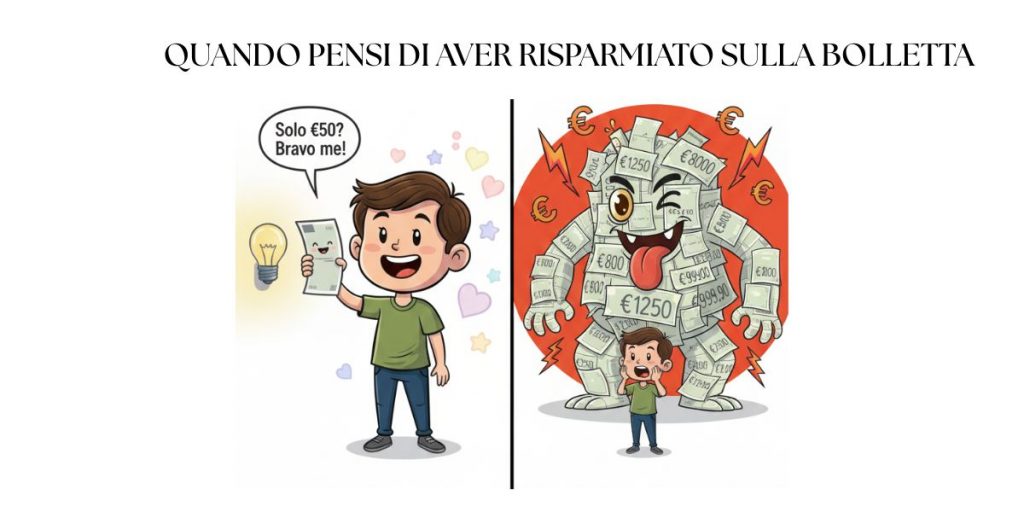 Meme expectationsvs reality. Bolletta light contro bolletta pesante